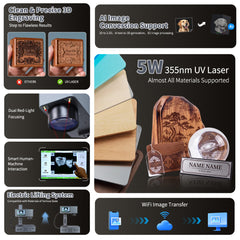 3D laser crystal engraving machine engraving inside crystal