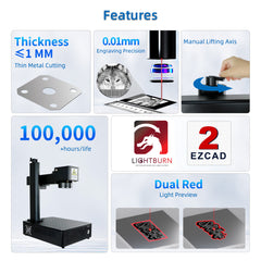 integrated fiber laser engraver for jewelry