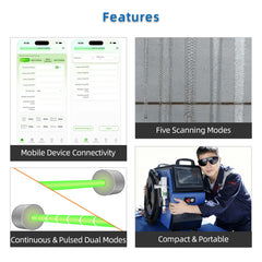 6-in-1 laser welder with air cooling system
