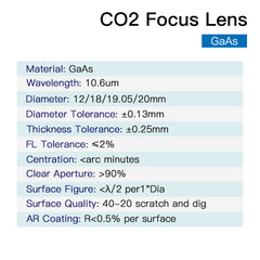CO2 Laser GaAs Focus Lens