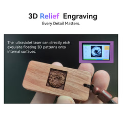 3D crystal subsurface UV laser engraving equipment 5W