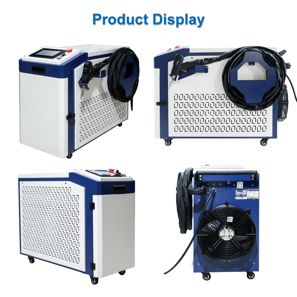sheet metal handheld fiber laser welder with chiller
