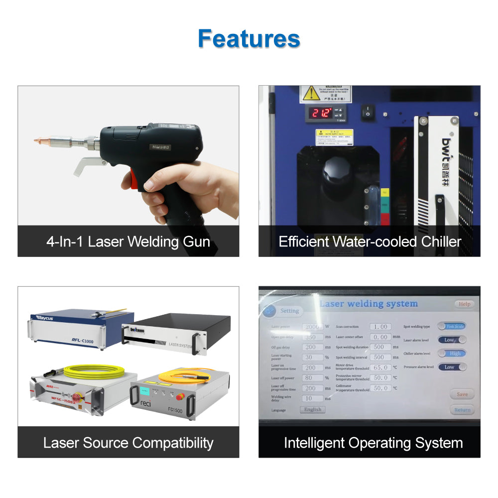 high power water-cooled handheld laser welding system