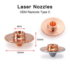 C Type Laser Nozzles D32 Series H15 M14