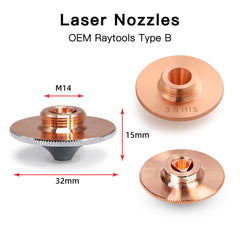 B Type Laser Nozzles D32 Series H15 M14