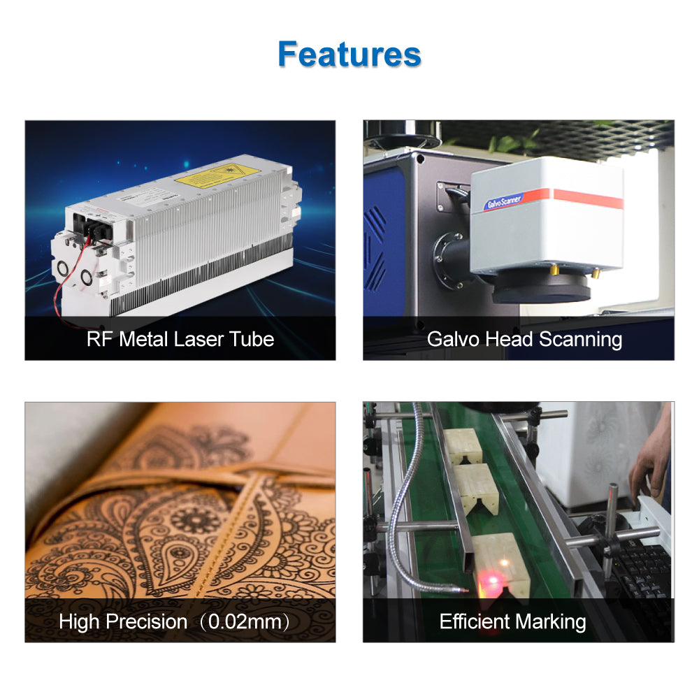 RF CO2 laser marking for paper packaging