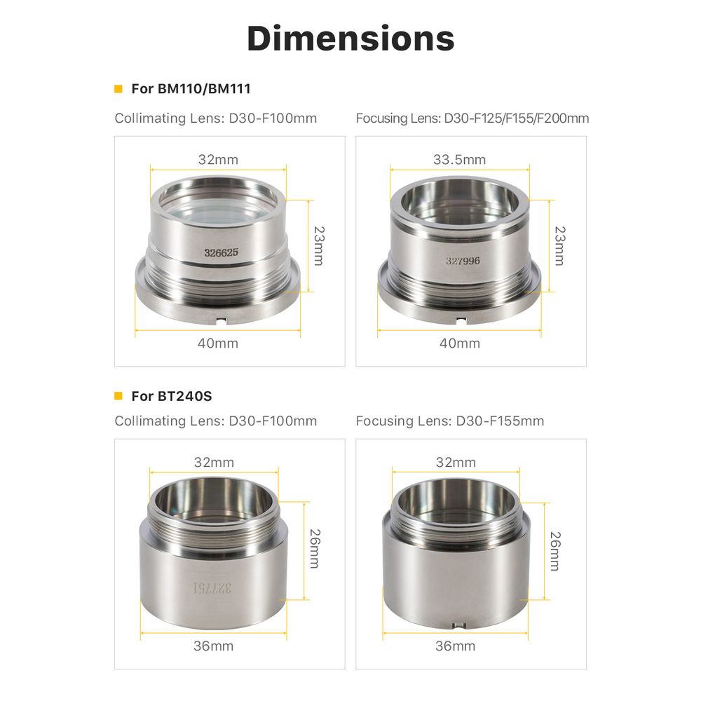 Raytools BM collimating & focusing lens