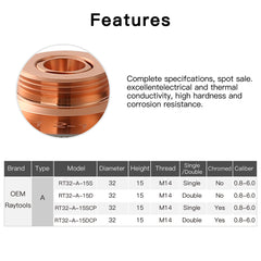A Type Laser Nozzles D32 Series H15 M14