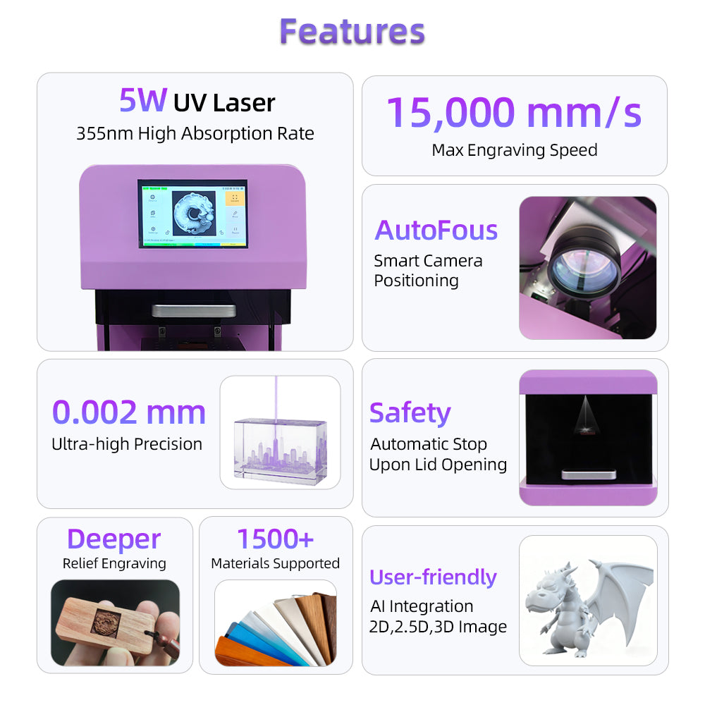 high-precision subsurface crystal engraving machine