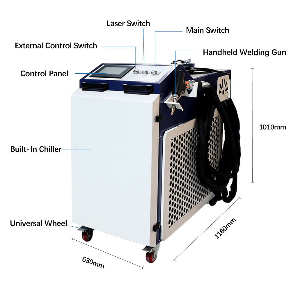 high-efficiency water-cooled handheld laser welder