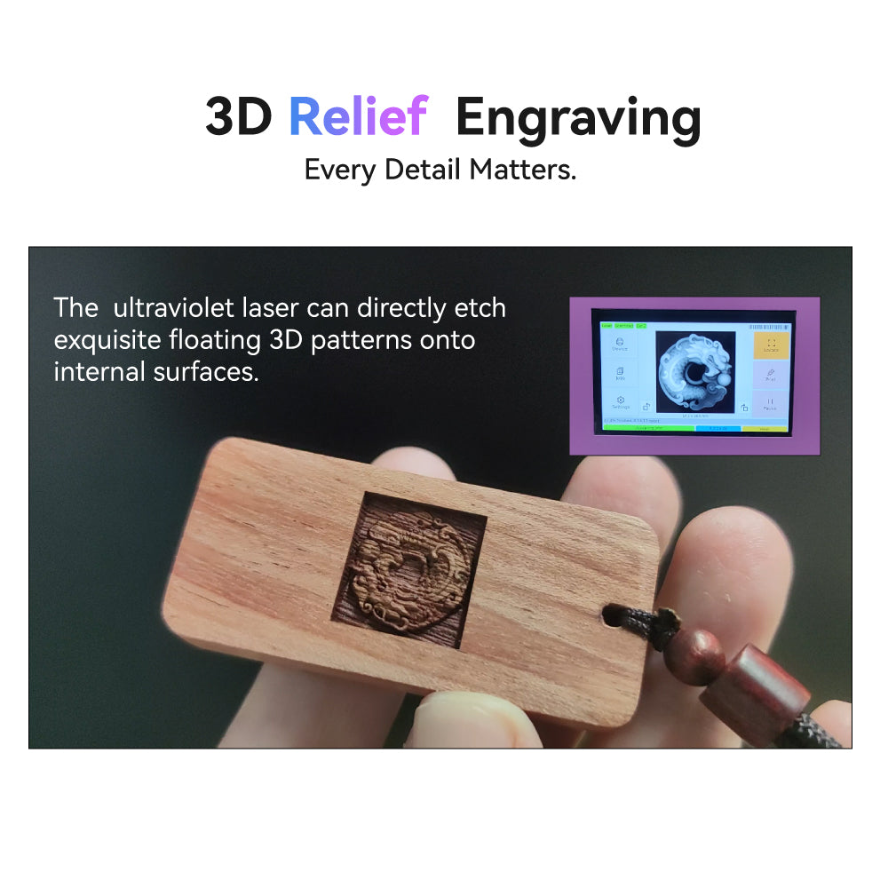 3D crystal subsurface UV laser engraving equipment 5W