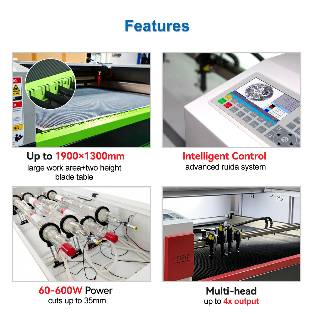 Reinforced co2 laser engraver and cutter for mass production
