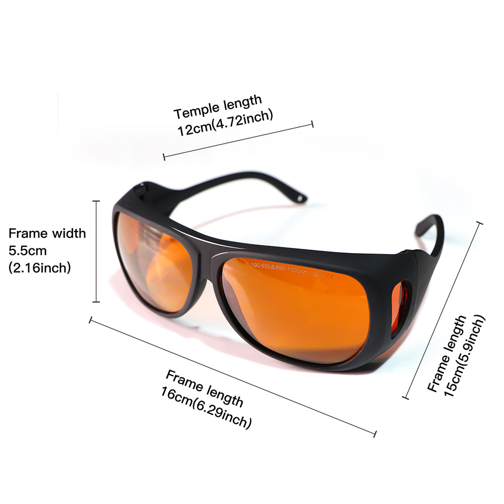 dual wavelength laser protective eyewear OD4+