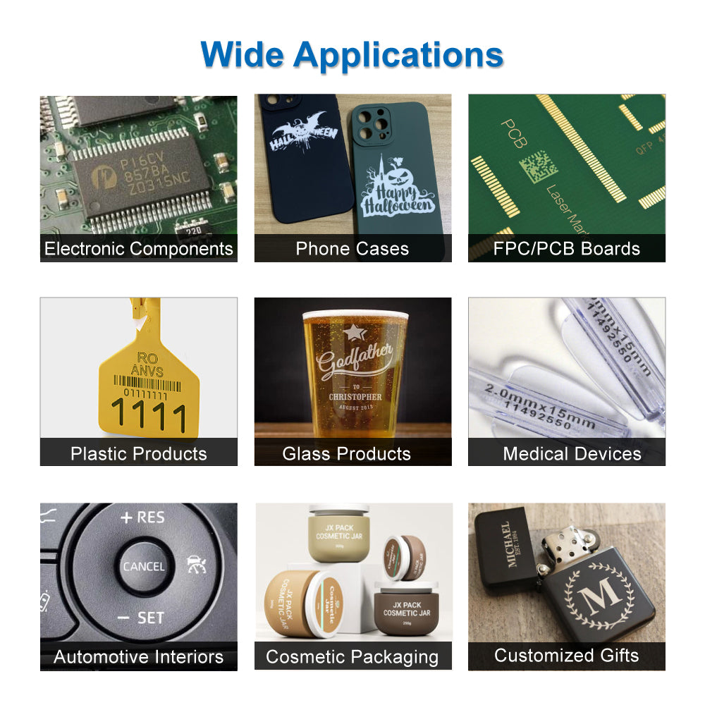UV laser marker for electronic components