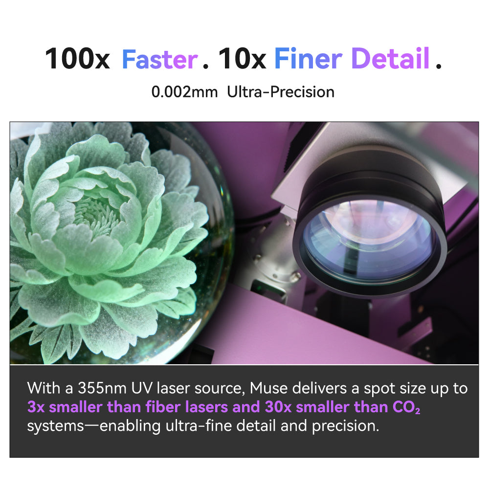 high-precision 5W UV crystal engraving machine