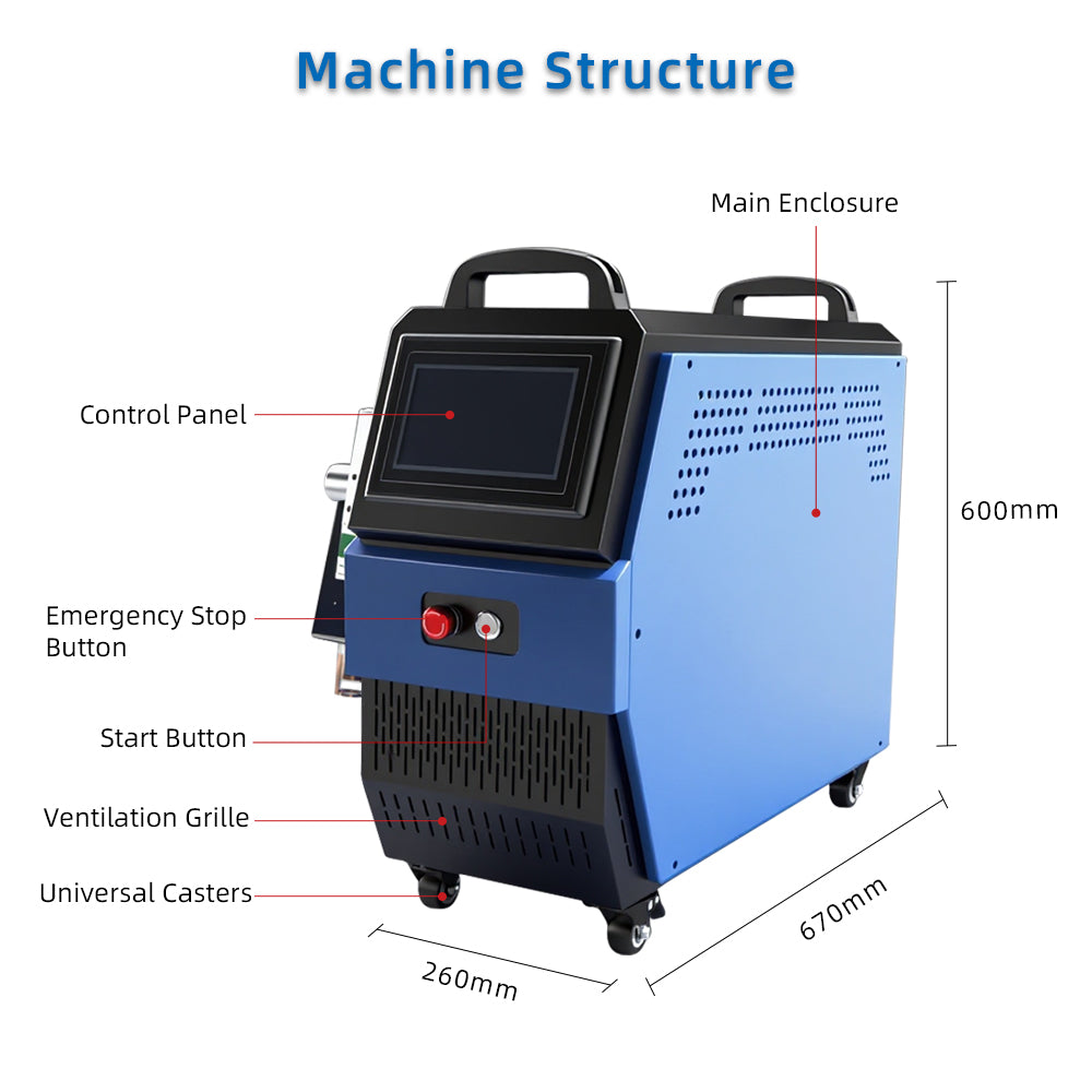 portable laser welder for industrial maintenance
