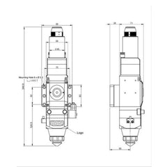 AU3TECH A200MS Faserlaser-Schneidkopf mit manueller Fokussierung