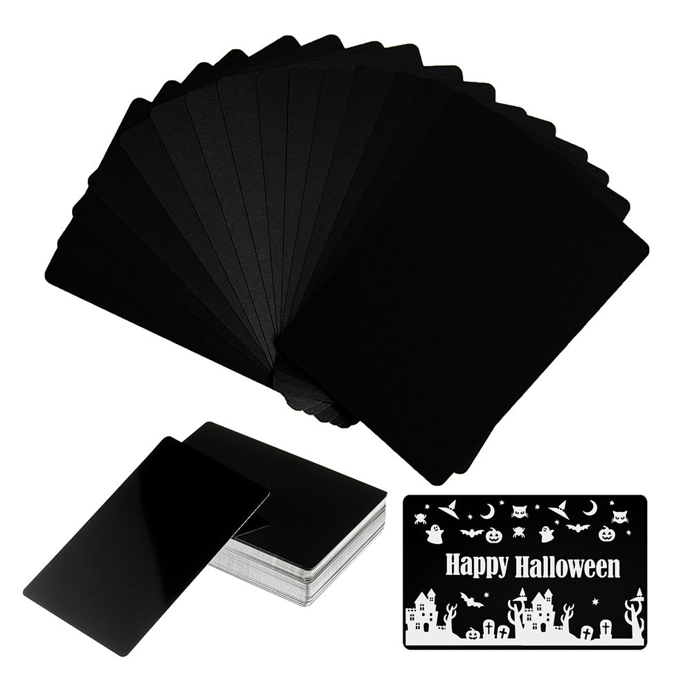 Blank Metal Business Cards – 100pcs Aluminum Laser Engraving Cards