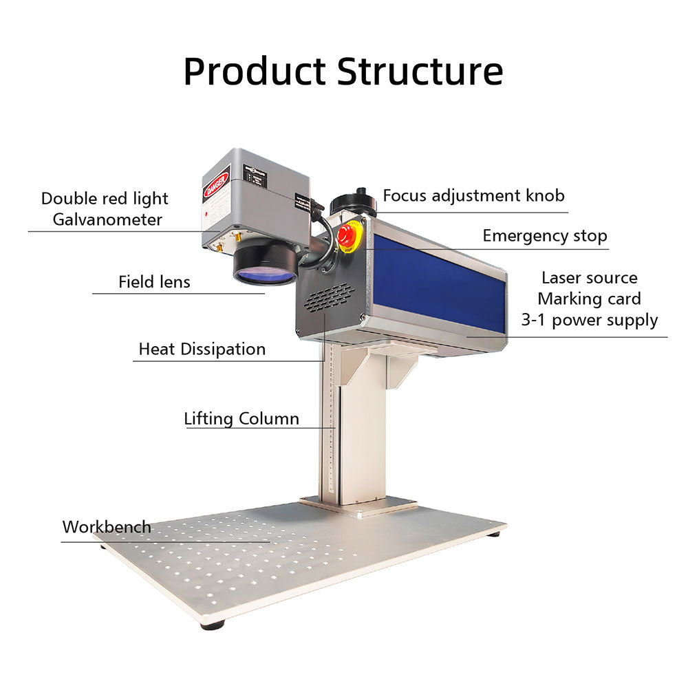 Compact fiber marking machine