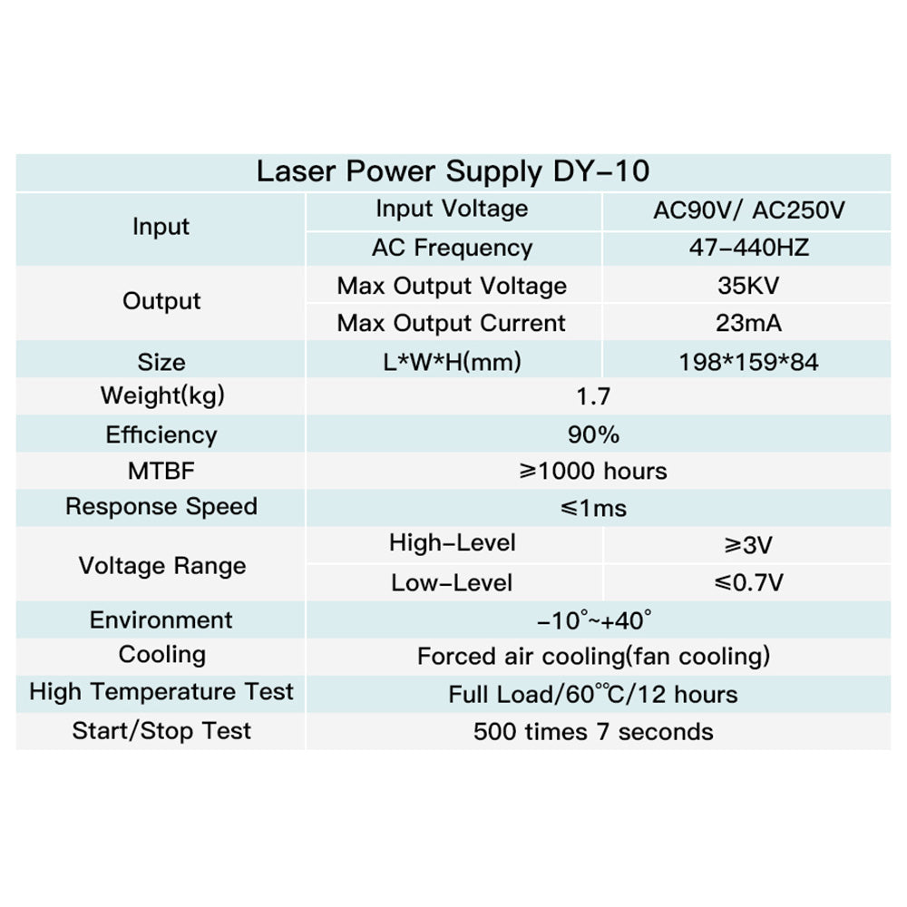 HY-DY10 CO2 laser for model making