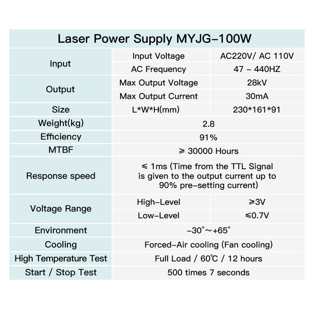 MYJG 80W laser for workshop use