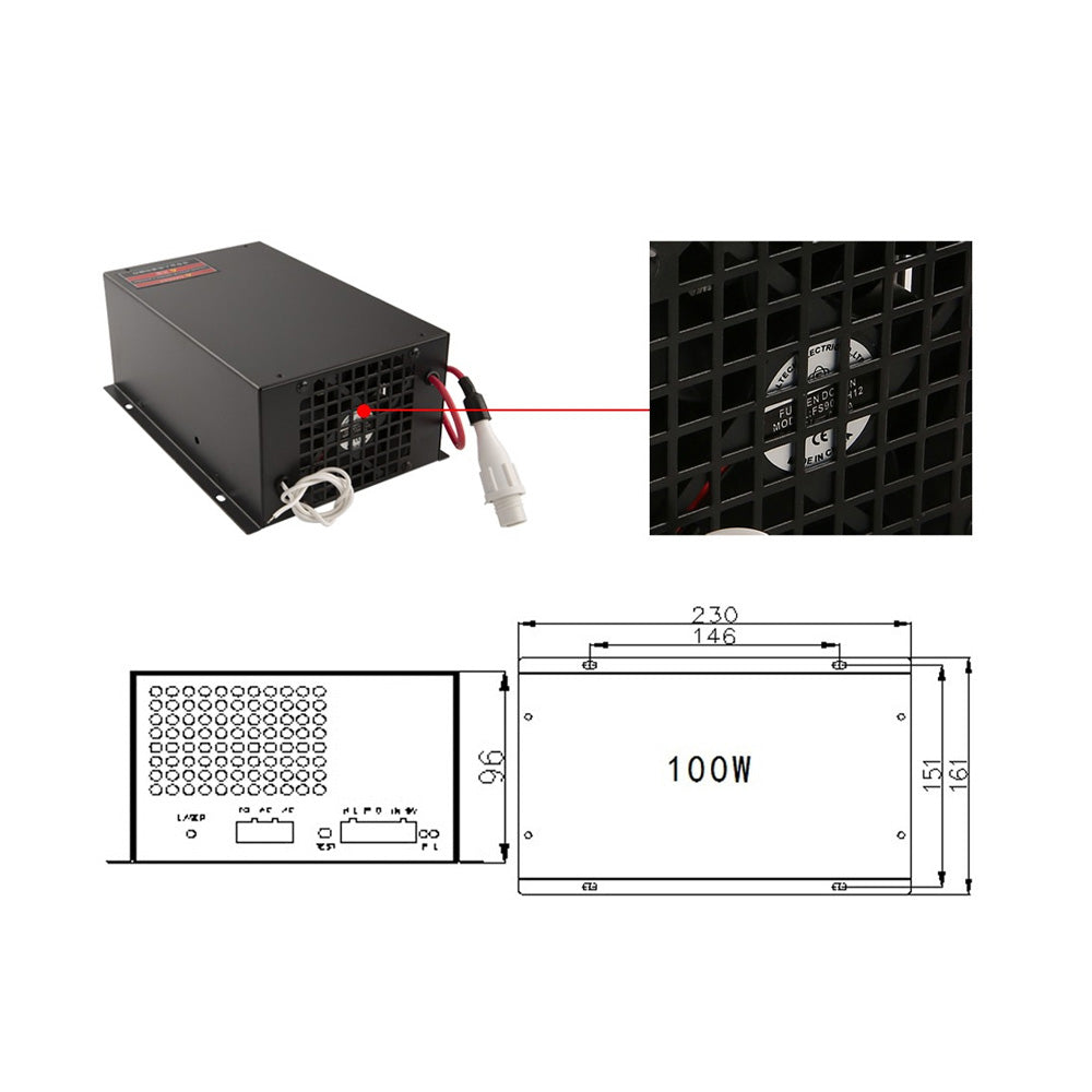 MYJG 80W laser with TTL control