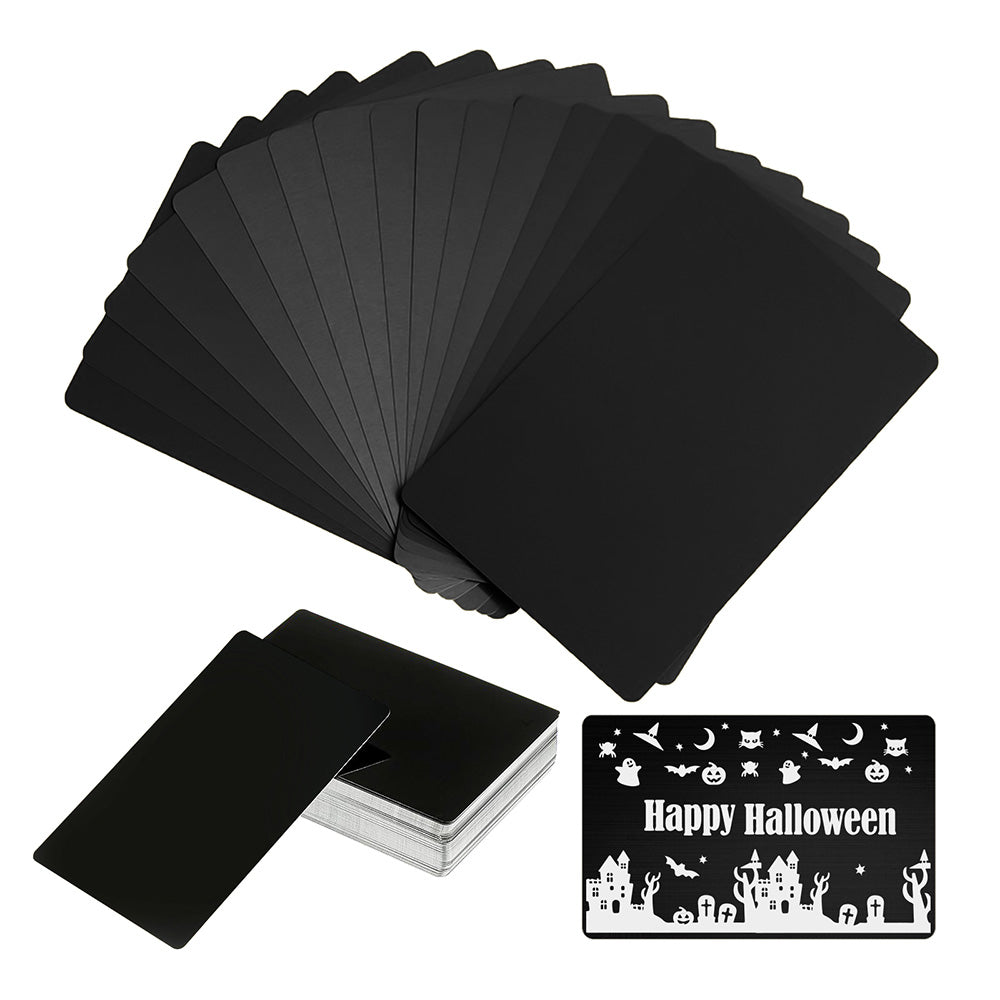 Blank Metal Business Cards – 100pcs Aluminum Laser Engraving Cards